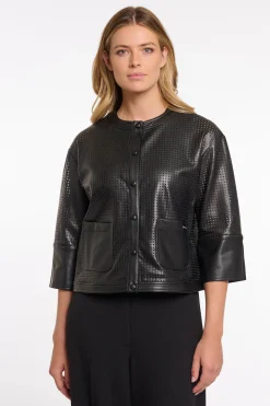 Abou Black Perforated Jacket