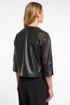 Abou Black Perforated Jacket