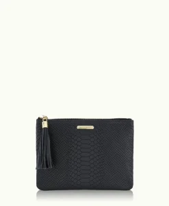 All In One Black Python Clutch