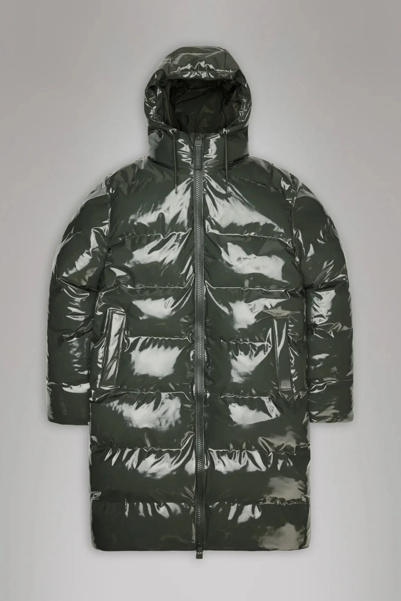 Alta Long Puffer Jacket in Swamp