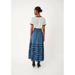Amond Denim Maxi Skirt