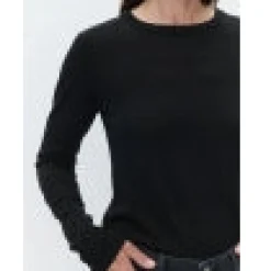 Annabelle Black Merino Top