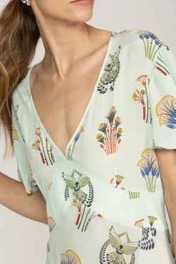 Aster Pistacia Vera Silk Dress