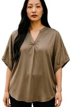 Austin black silk top