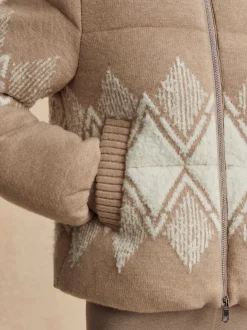 Belinda Knit Light Taupe Puffer