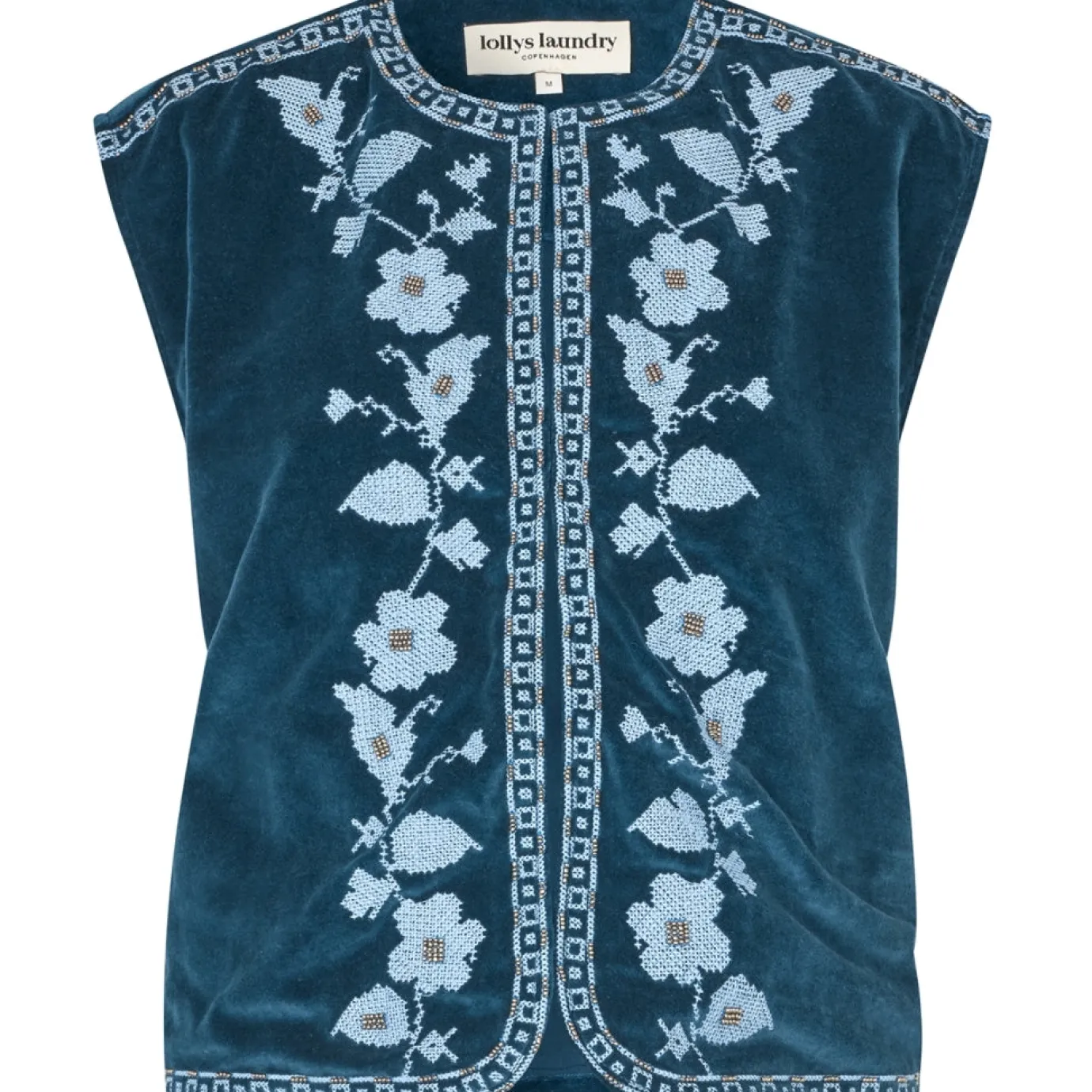 Bin Blue Velvet Vest