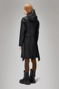 Black Curve W Long Jacket