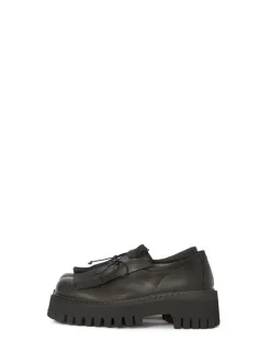 Black Fringe Chunky Loafer