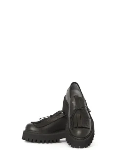 Black Fringe Chunky Loafer