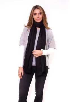 Black Full Cashmere Scarf