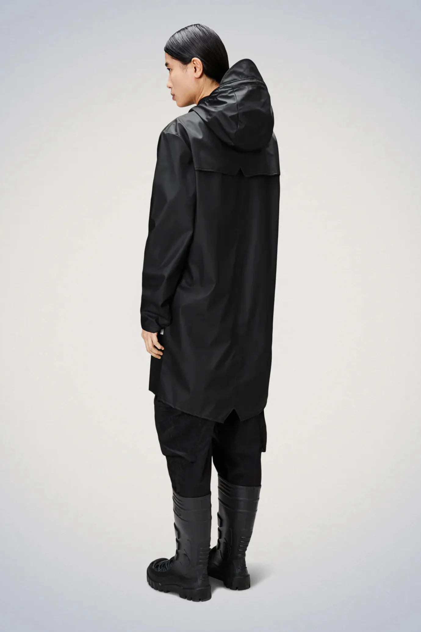 Black Long Raincoat