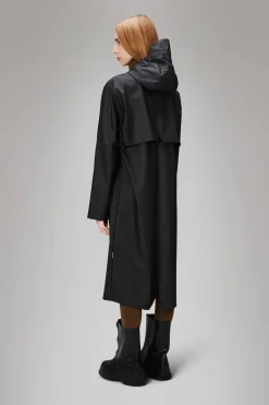 Black Longer Raincoat