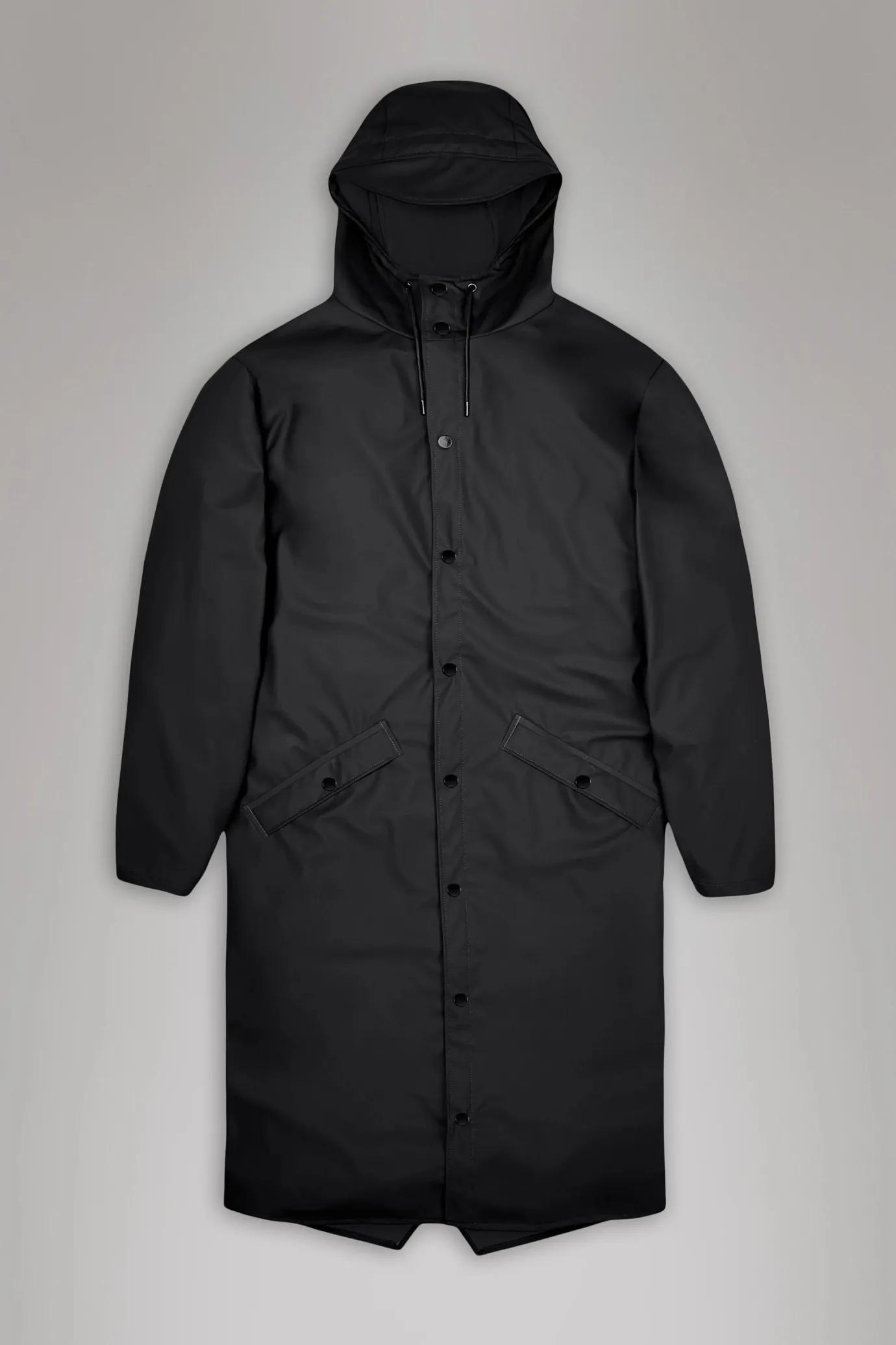 Black Longer Raincoat