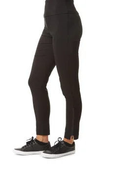 Black Magic Stretch Trousers With Zip