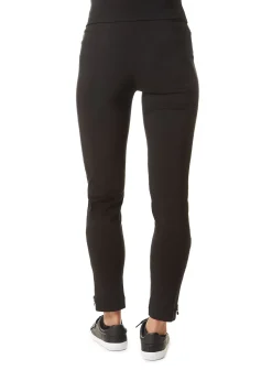 Black Magic Stretch Trousers With Zip