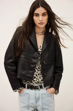 Borfeo Black Leather Jacket