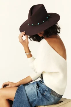 Brown Huston Hat Wide-Brimmed Hat