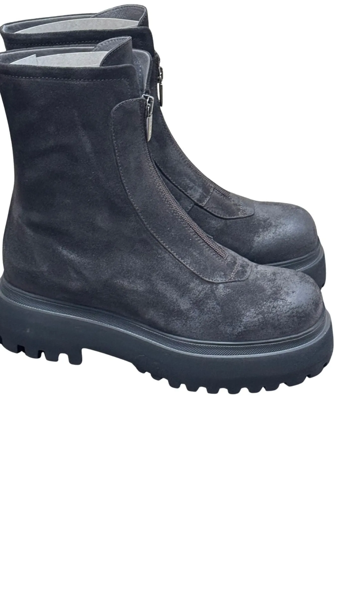 Browns Suede Zip Front Boot