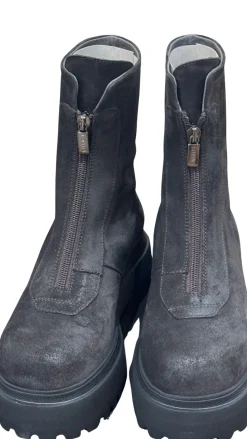 Browns Suede Zip Front Boot
