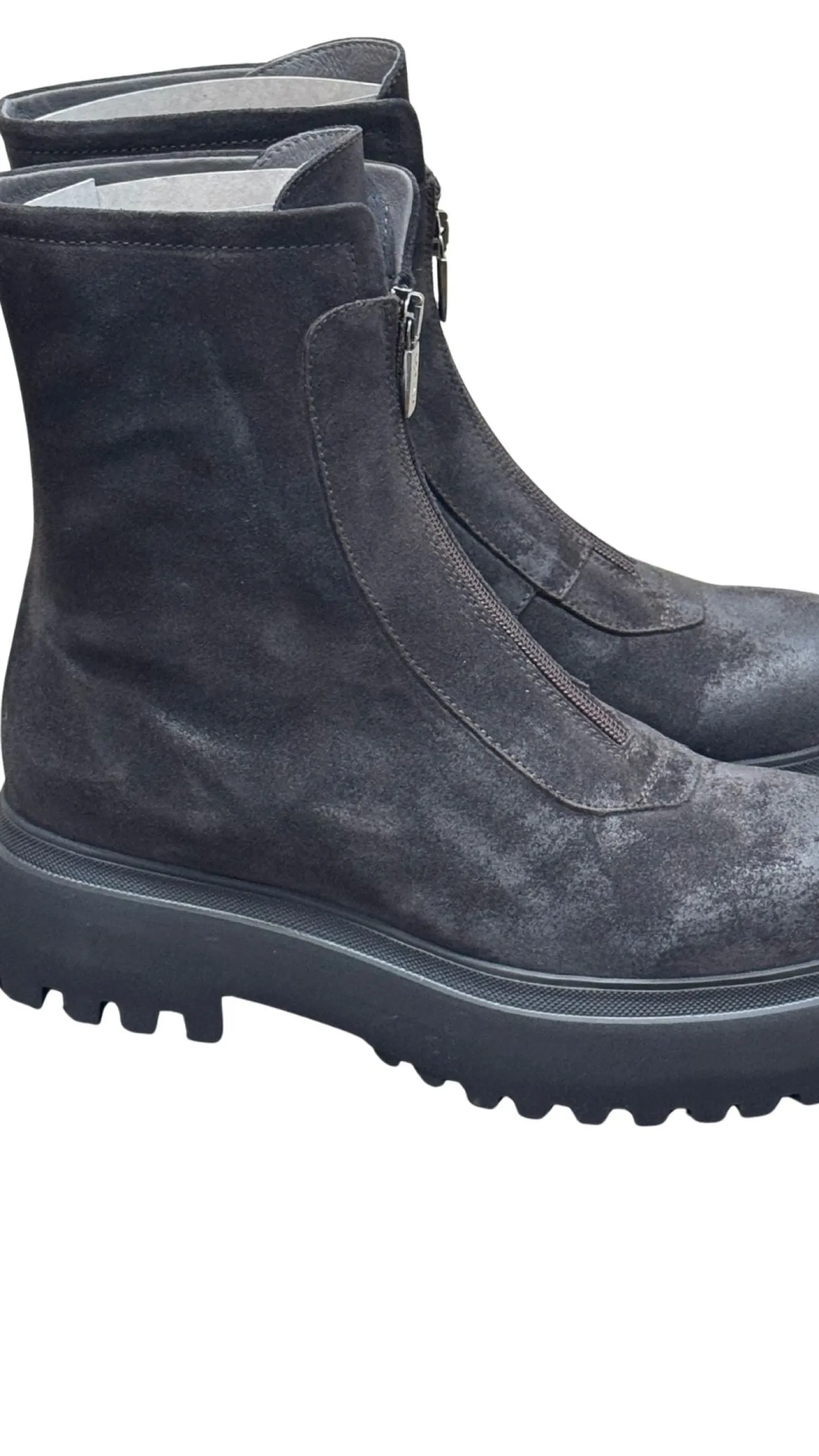 Browns Suede Zip Front Boot