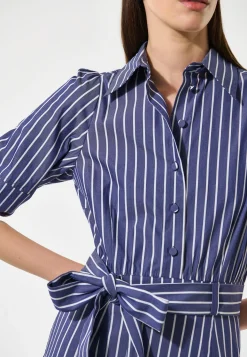 Chambray Blue Palma Dress with Collar