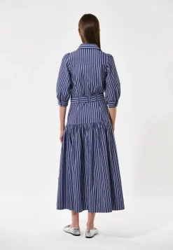 Chambray Blue Palma Dress with Collar