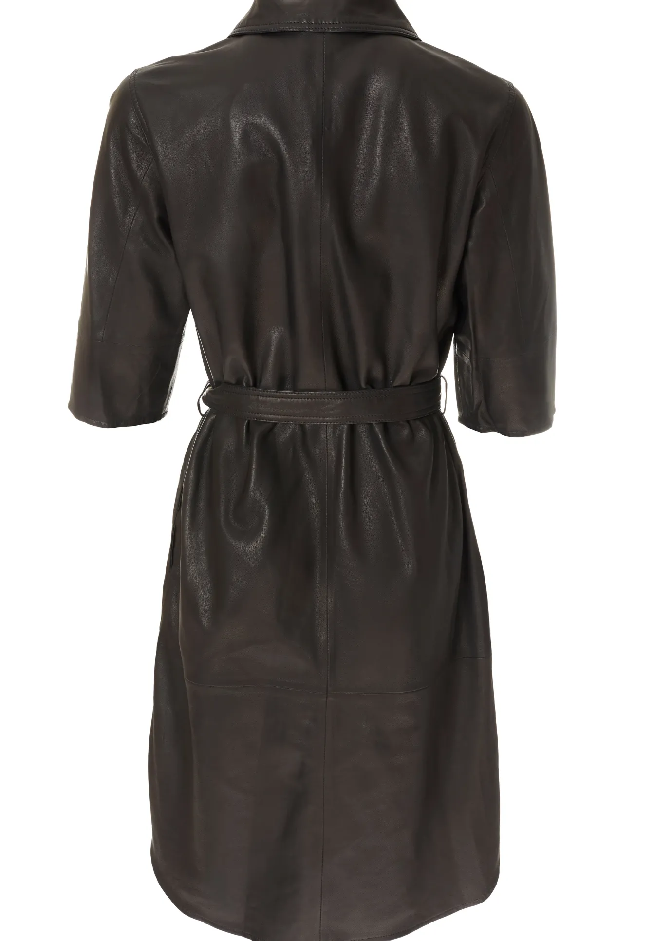 'Clare' Black Leather Dress