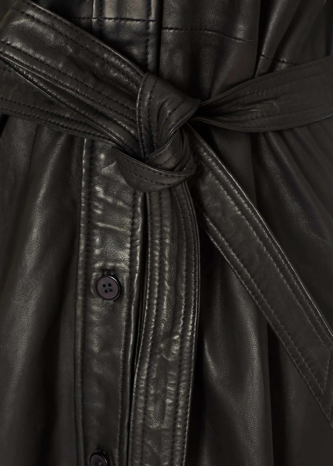 'Clare' Black Leather Dress