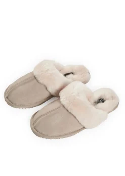 Classic Beige Luxury Sheepskin Slippers