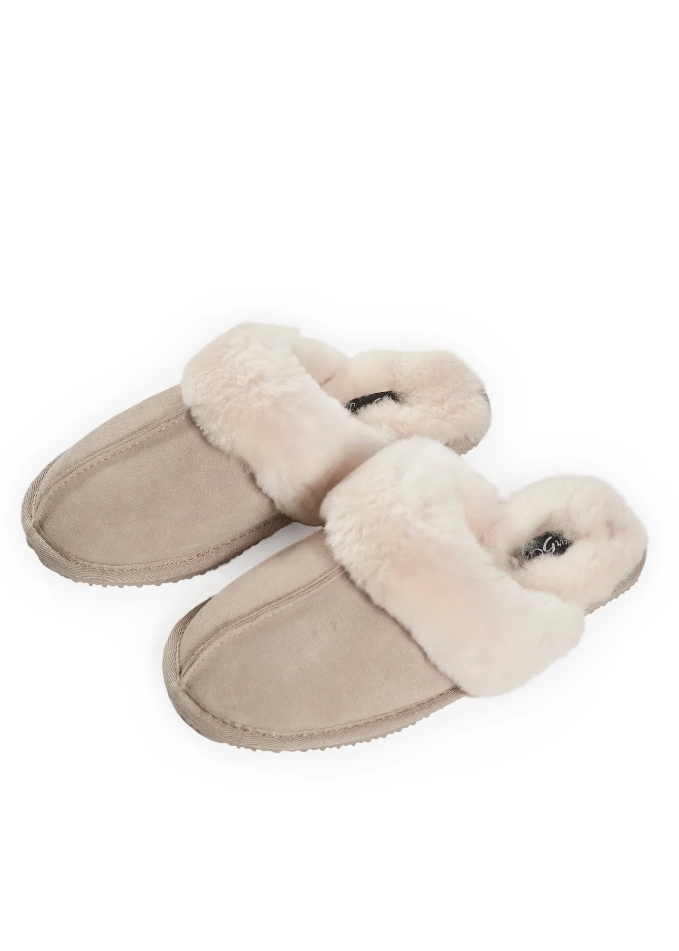 Classic Beige Luxury Sheepskin Slippers