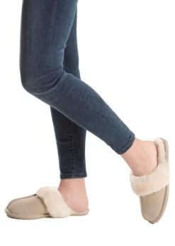 Classic Beige Luxury Sheepskin Slippers