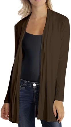 'Debo' Brown Wrap Cardigan