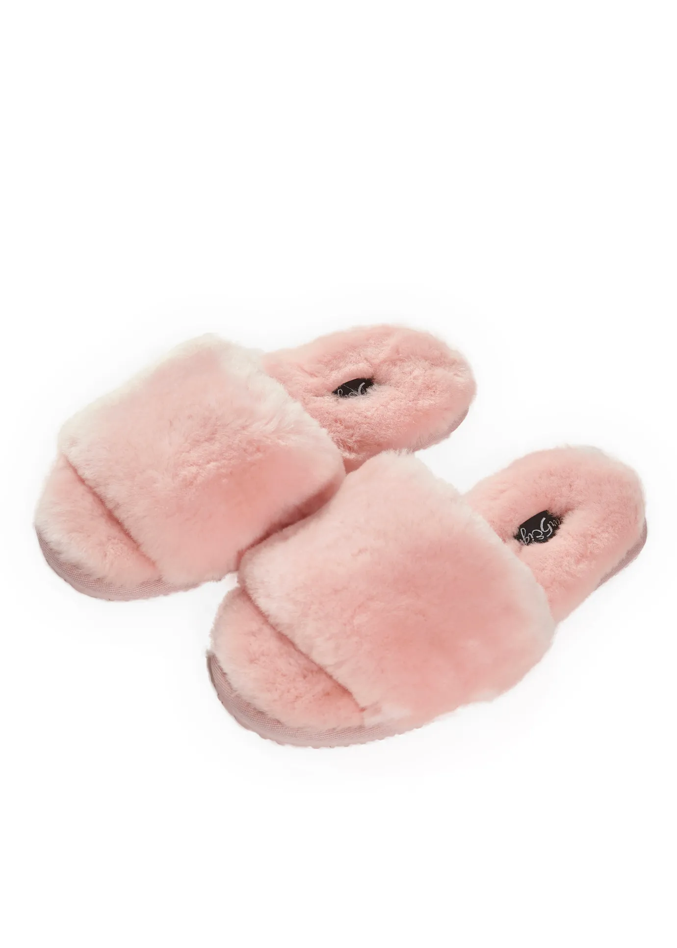 Deep Classic Baby Pink Luxury Sheepskin Slipper Slides