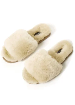 Deep Classic Cream Luxury Sheepskin Slipper Slides