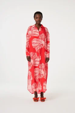 Denis Red Shelley Dress