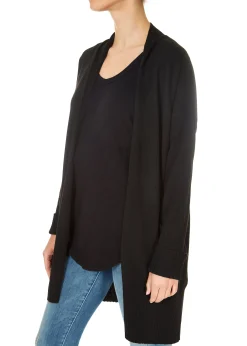 'Dominic' Black Wool Cashmere Blend Cardigan