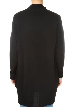 'Dominic' Black Wool Cashmere Blend Cardigan