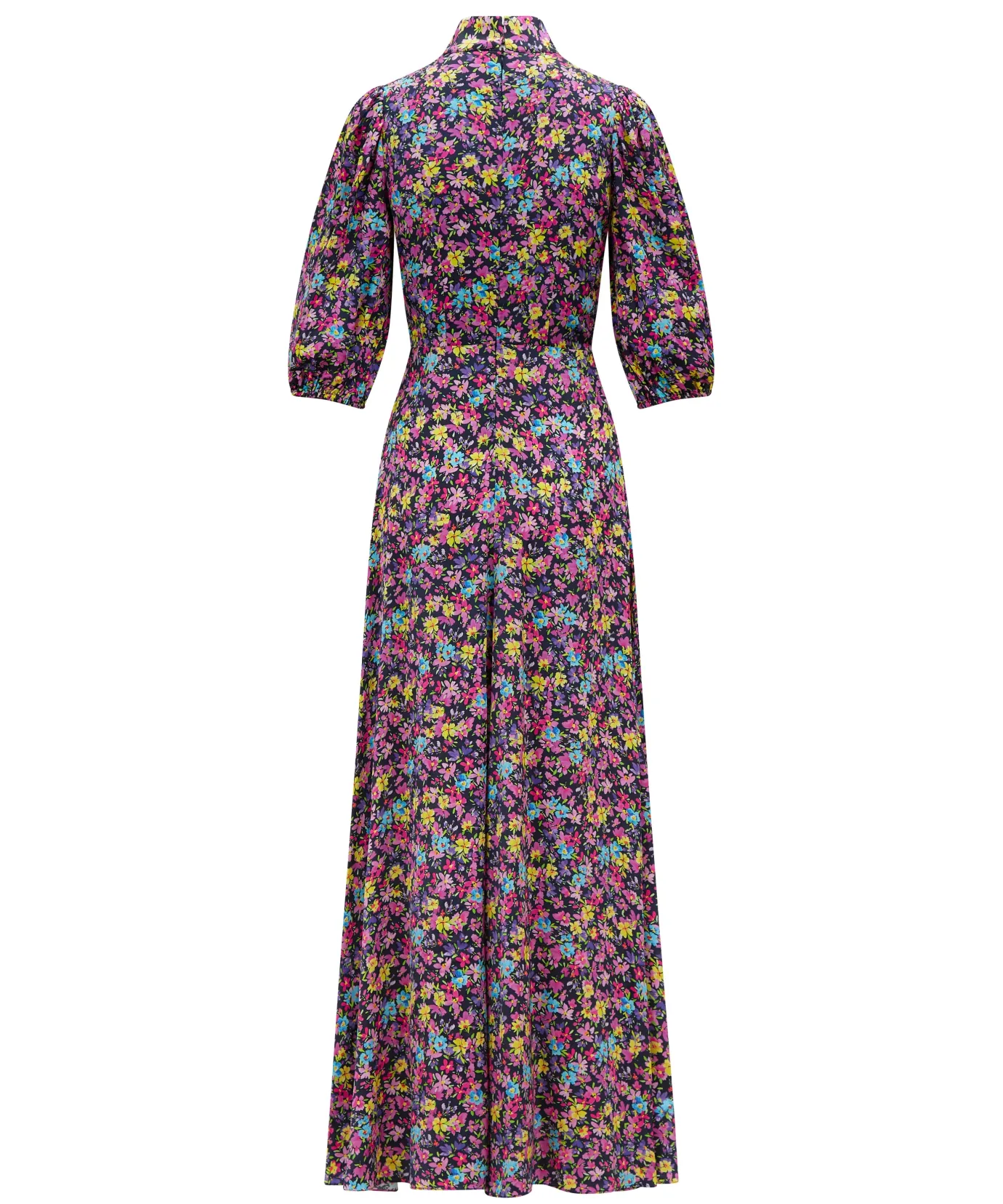 Elena Maxi Dress in Navy Ditsy