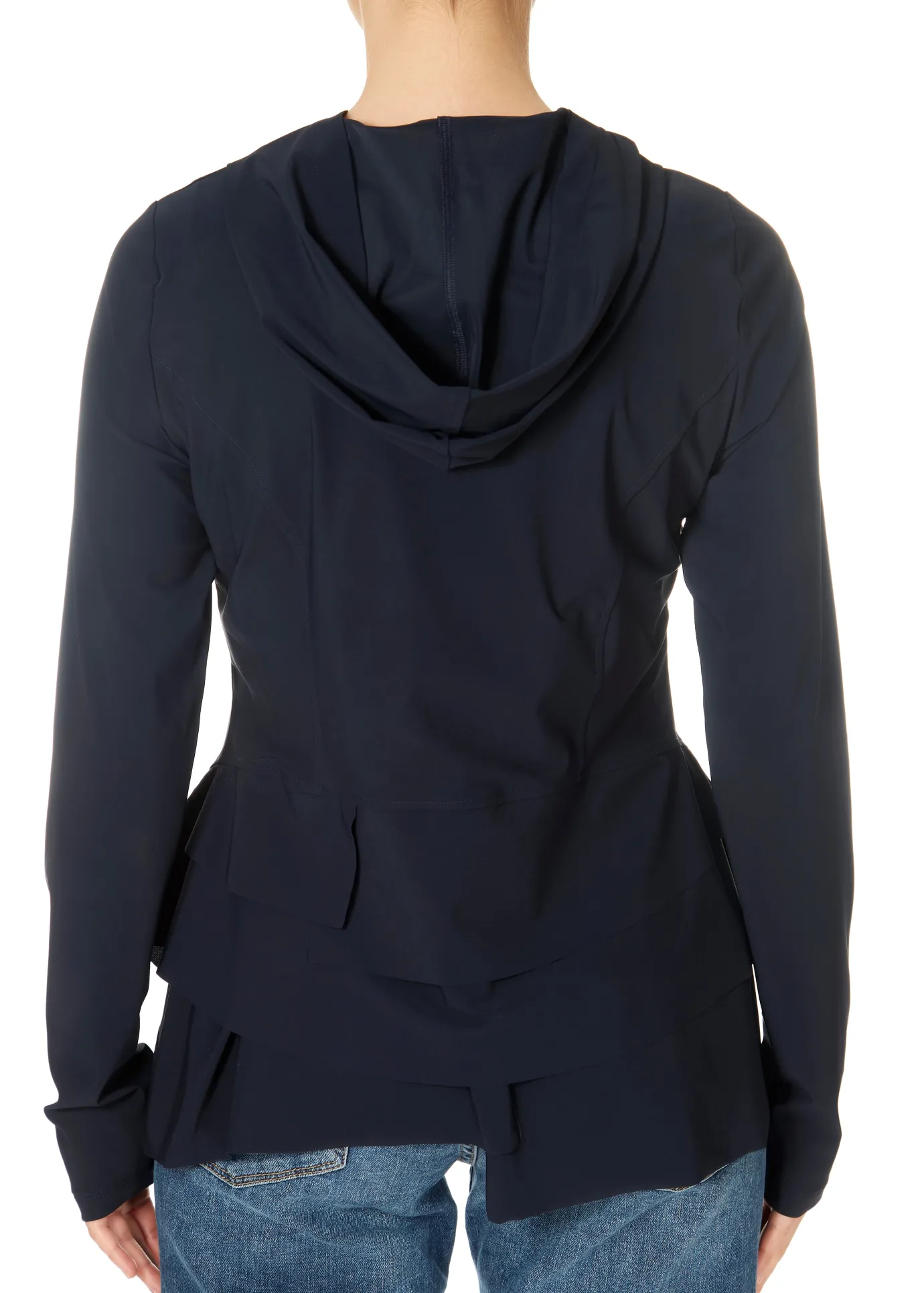 ELLi Kurz Hooded Jacket Navy