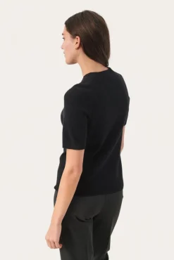 Everlotta Black Short Sleeve Cashmere Sweater