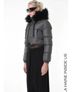 Fango Grey Down Puffer Jacket