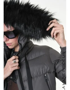 Fango Grey Down Puffer Jacket