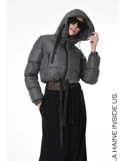 Fango Grey Down Puffer Jacket