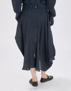 Fitzroy Navy Linen Skirt