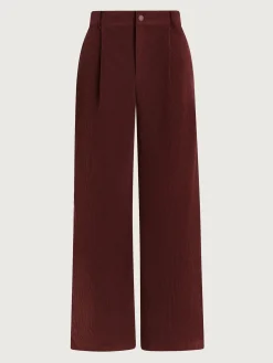 Floris Decadent Chocolate Wide Leg Cord Pant 29.5"
