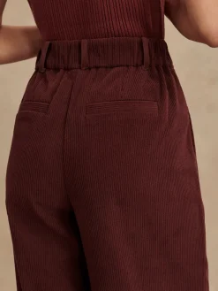 Floris Decadent Chocolate Wide Leg Cord Pant 29.5