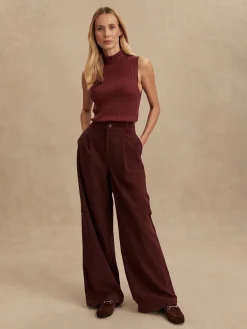 Floris Decadent Chocolate Wide Leg Cord Pant 29.5