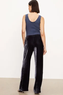 Frida Navy Velvet Pants