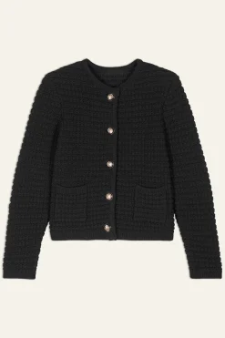 Gaspard Black Knit Cardigan