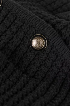 Gaspard Black Knit Cardigan